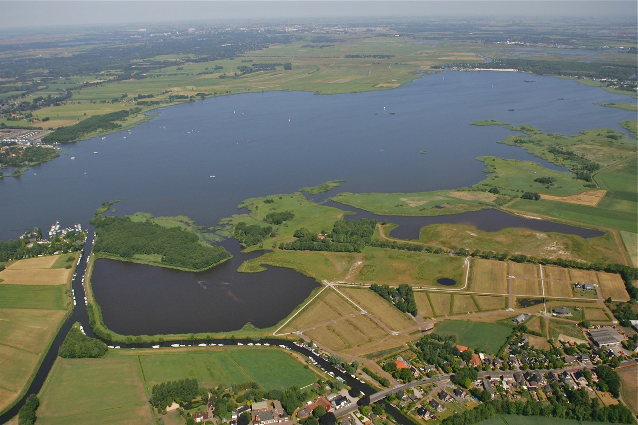 Haren-Haren fiets langs het Zuidlaardermeer